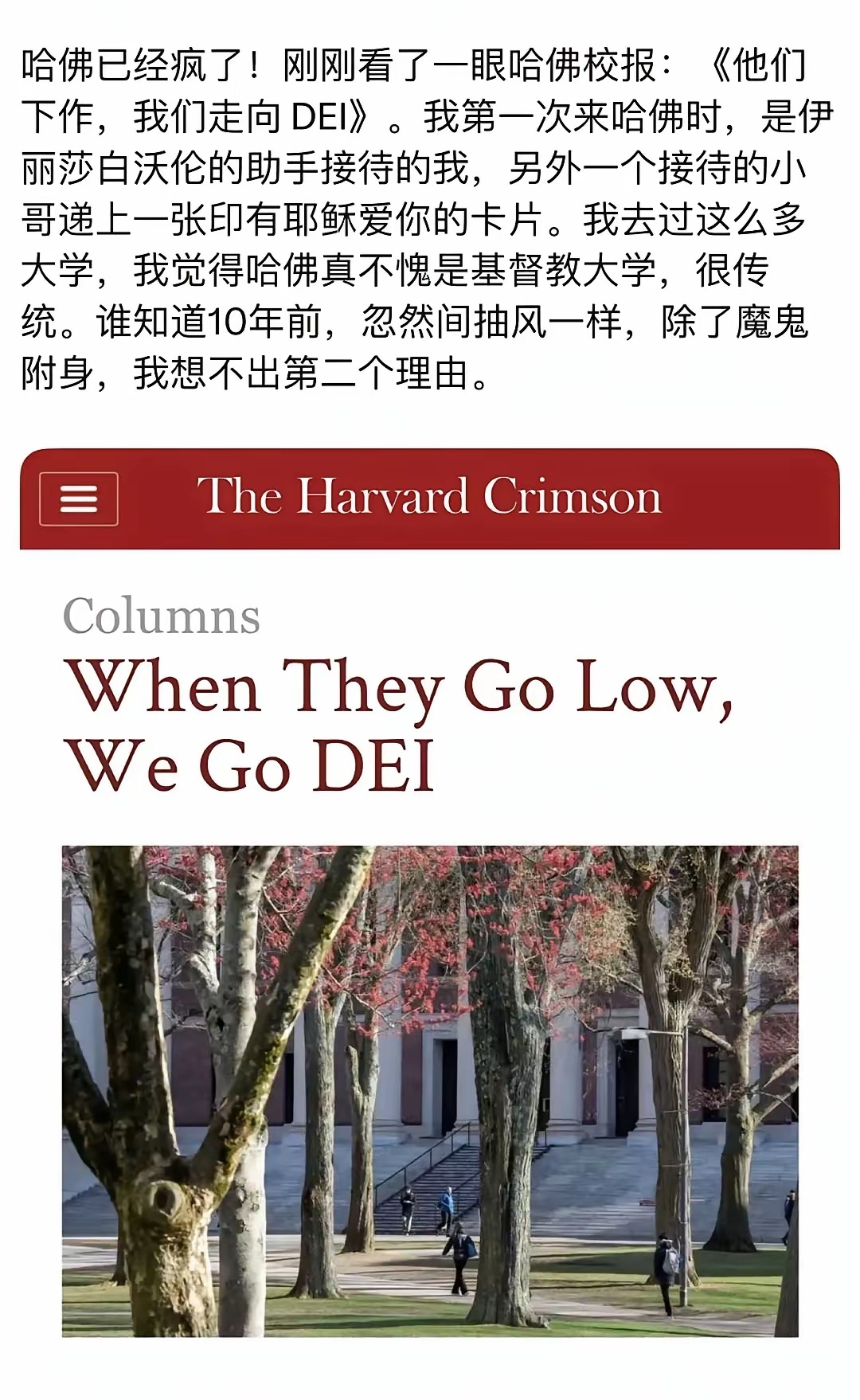 哈佛大学怎么了？ ​​​