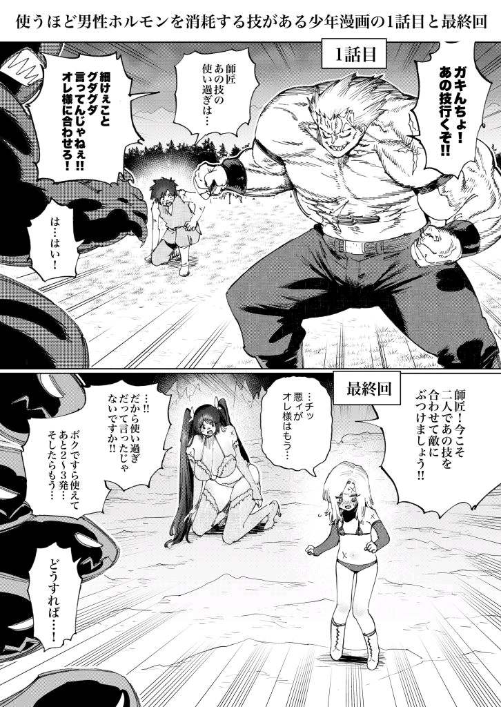 有越使用就会越减少男性荷尔蒙的招式的少年漫画作者： ホリエリュウ ​​​