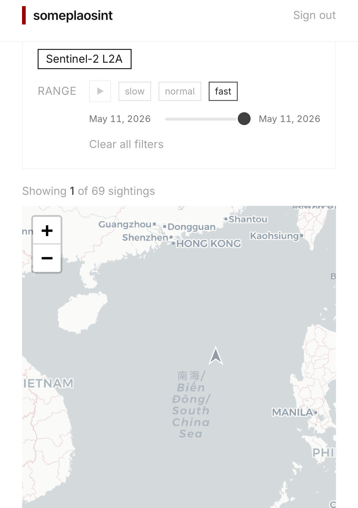 辽宁舰于5月11日至12日停靠海南三亚海军基地后，被发现自南海向北航行。054B