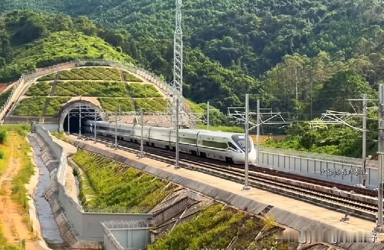 广湛高铁上的移动路障。广湛高铁是设计速度达350km/h的高铁。高铁通车后开行的