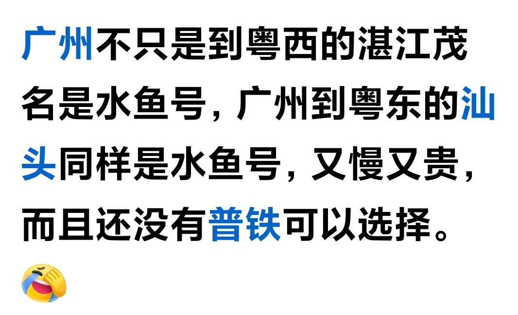 水鱼号也有人争，真奇怪！
广东的水鱼号在粤西广为人知，它是凭借动车速度而非高铁速
