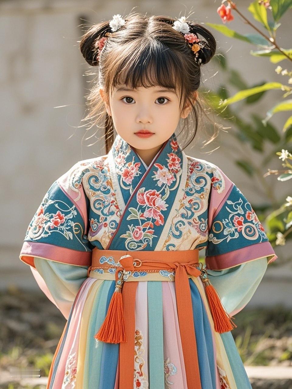 春晚《吉量》终于汉语小朋友穿了汉服，终于有了自己民族服装，不用穿日常现代服。这才