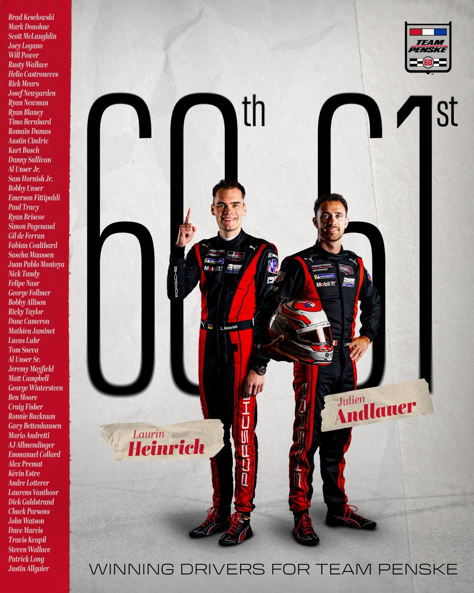 凭着赢下今年的戴通纳24小时耐力赛，海因里希与安德劳尔两位保时捷官方车手成为潘士