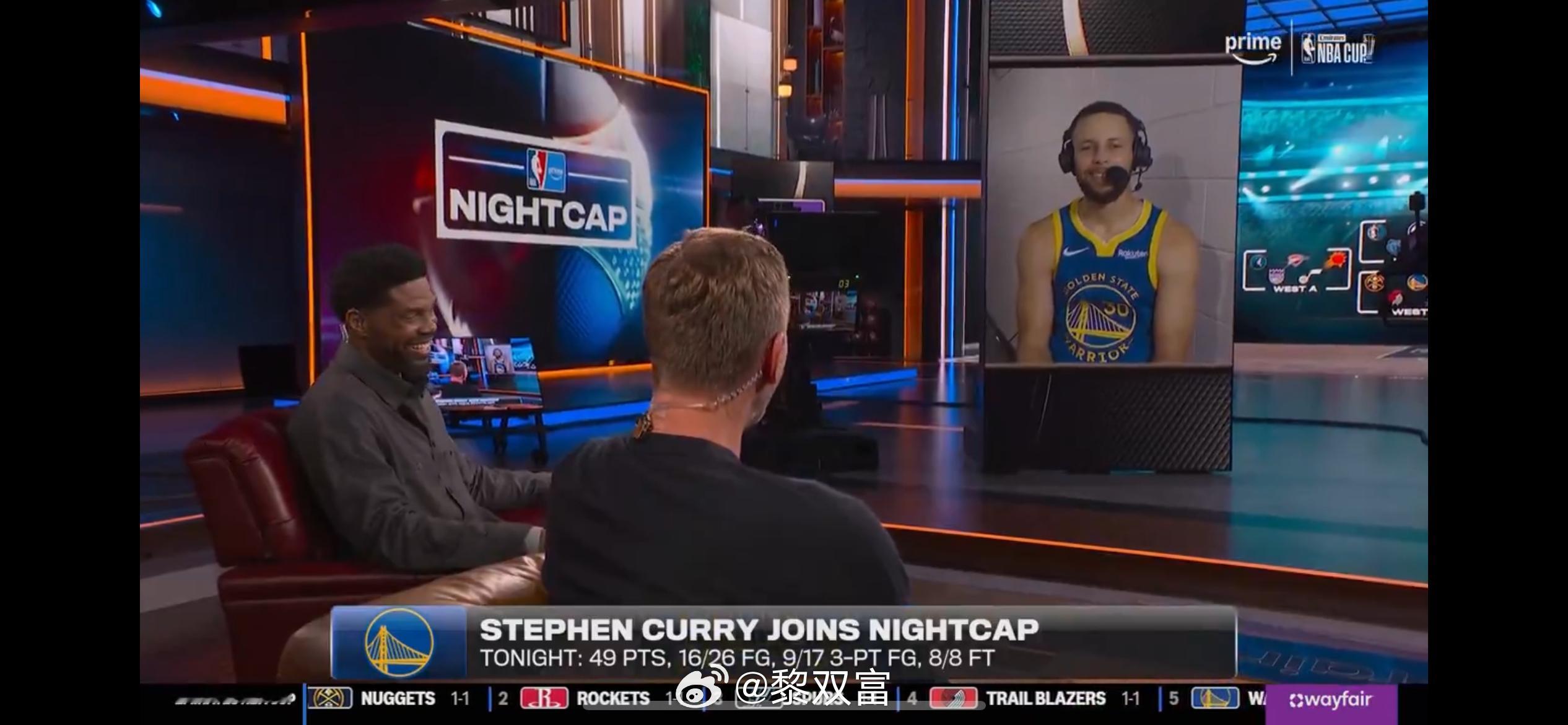 库里赛后连线德克说，现在有哪支球队对雷霆不惨败的啊？主将杰伦·威廉姆斯都没回来，