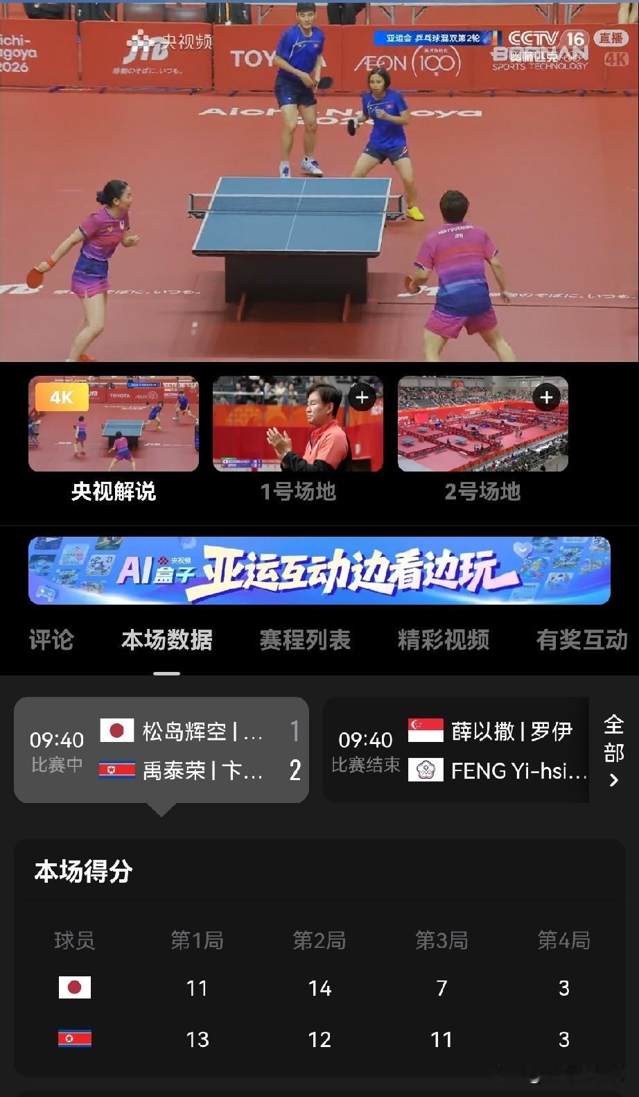 怎么感觉混双排名世一的松岛辉空和张本美和要输了，没想到边松景禹泰荣的这对组合也这