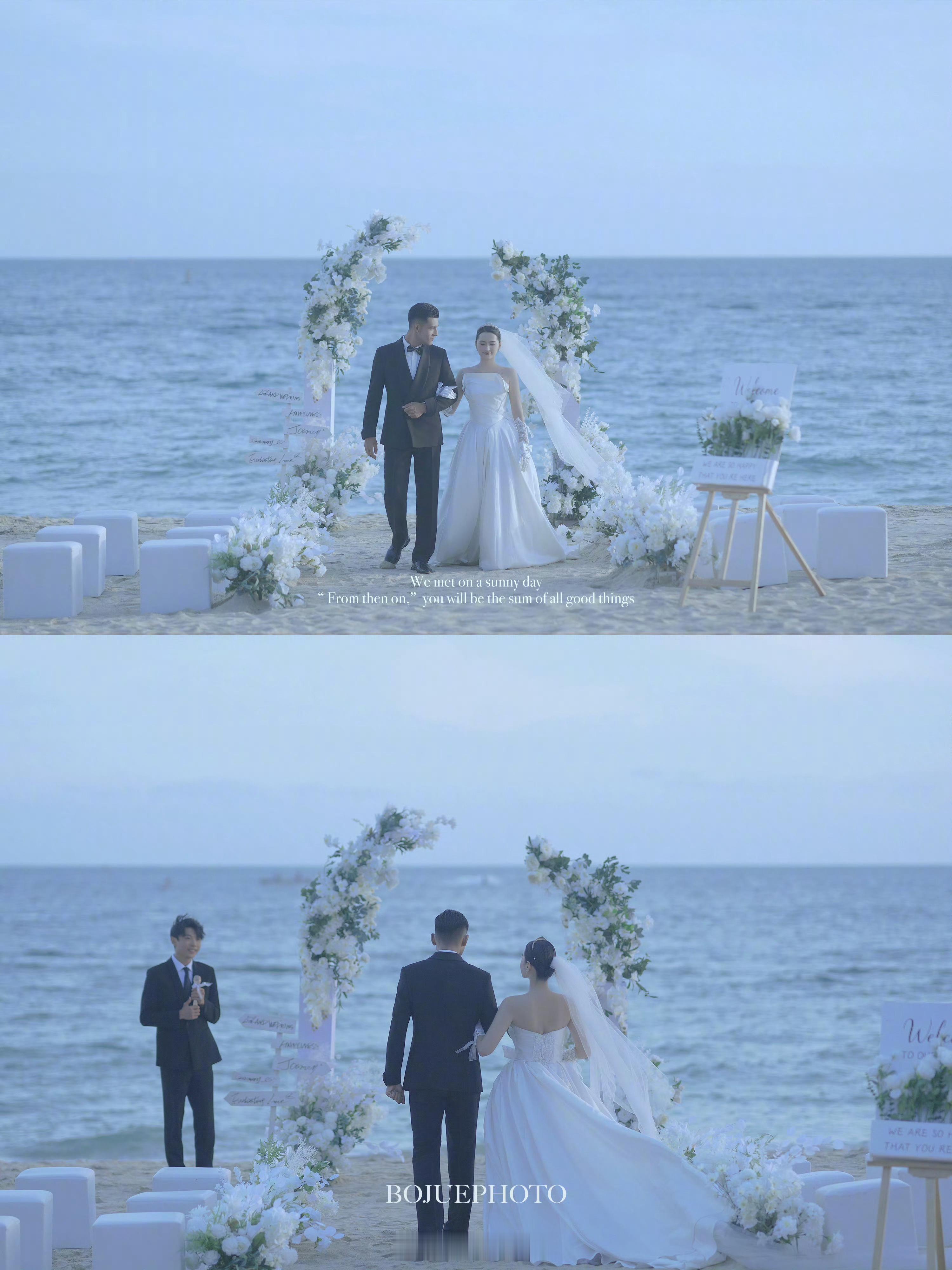 浪漫主义首选的海边婚礼婚纱照大海、婚礼、和你 [送花花]所有关于海岛和婚礼的想象