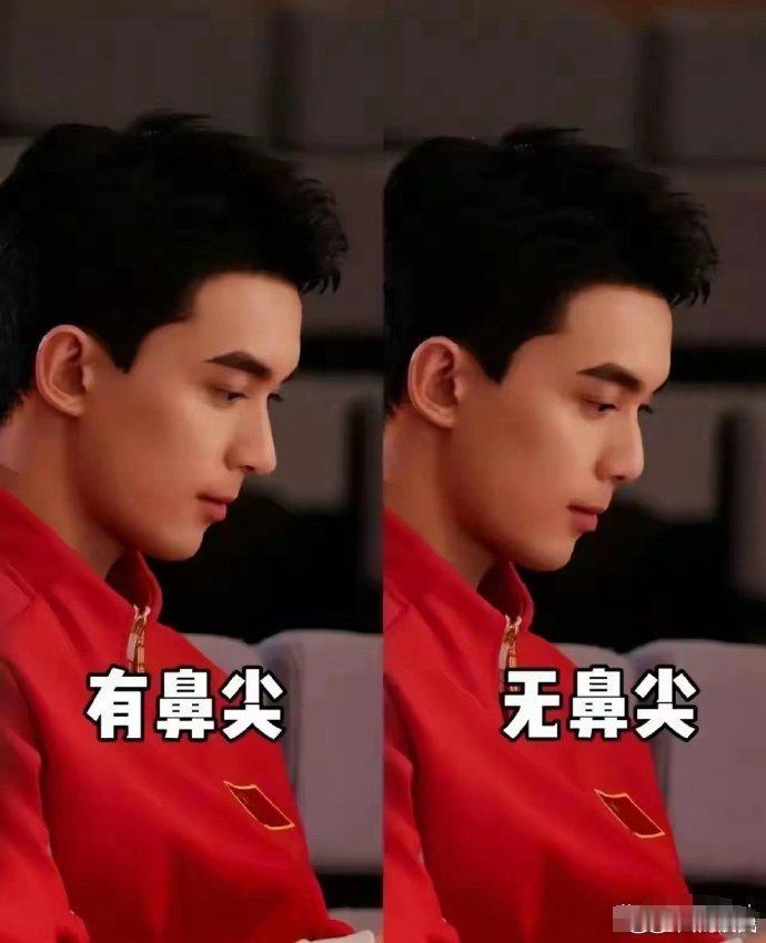 男明星也这么卷了吗？ 吴磊有鼻尖是更精致，但也失去辨识度。 ​​​