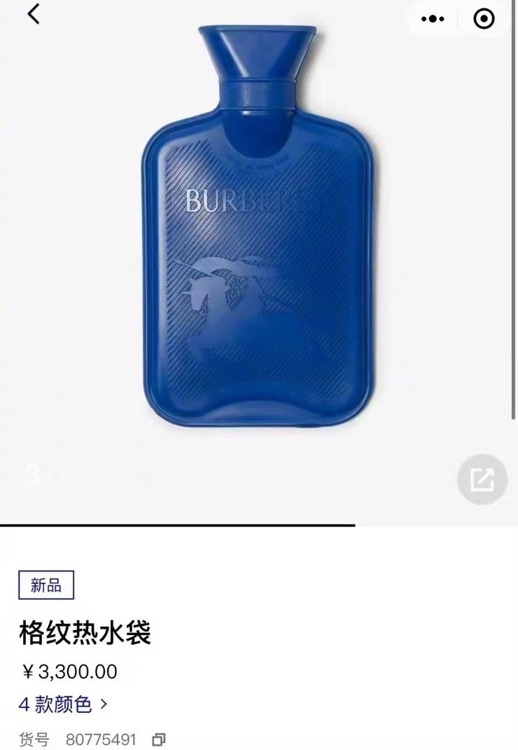 三千多的热水袋 你会买吗？#巴宝莉赚不到我一分钱# ​​​