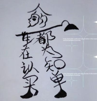〔看图猜字〕图中画面太有创意了。隐藏几个字。你能看出来啥字组成的。