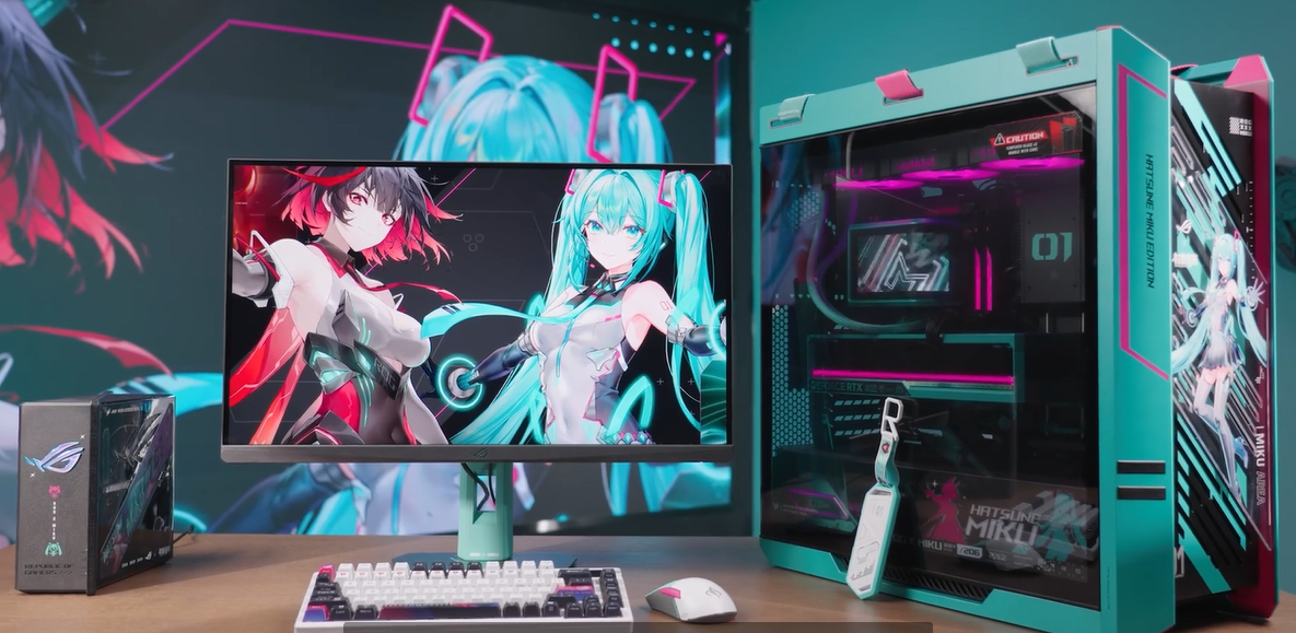 该说不说.. 现在的外星人真的臭，颜值不如 ROG。BW展，ROG刚秀的 初音未