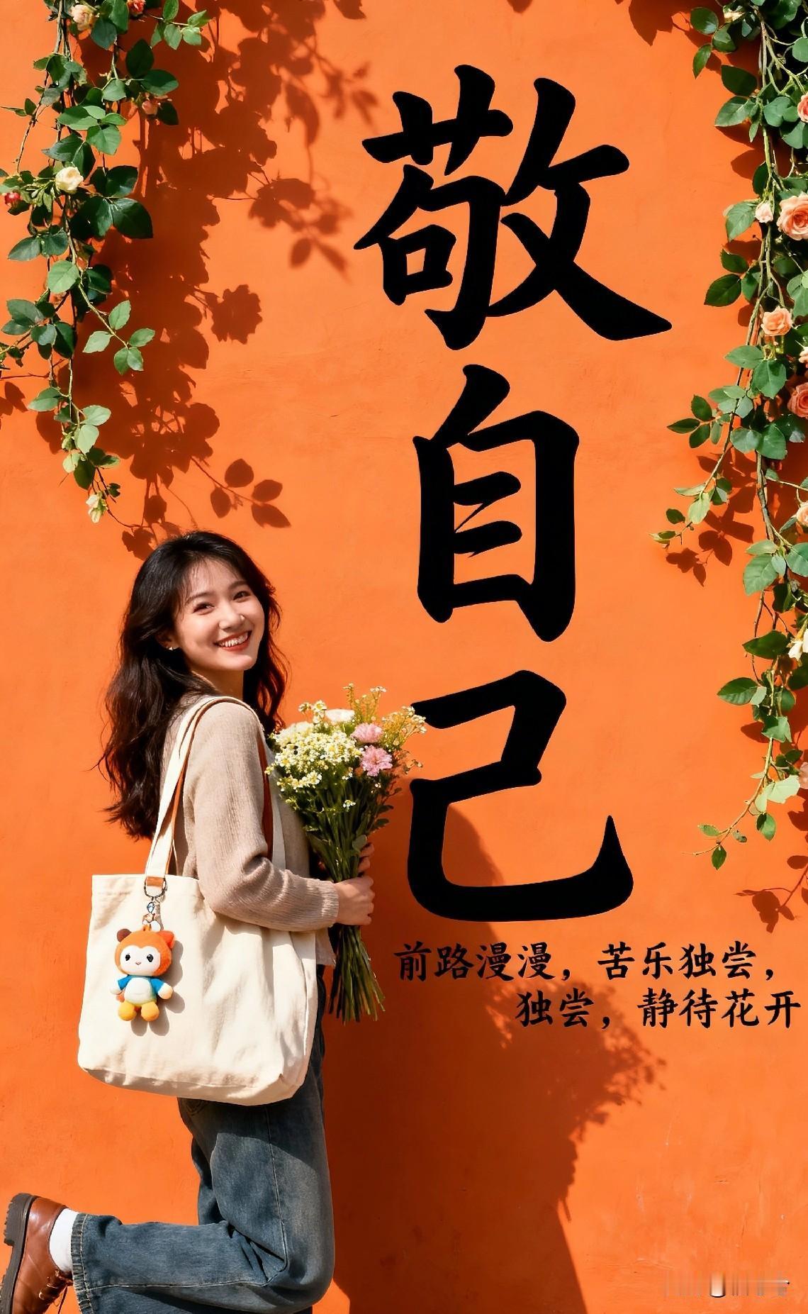 人这辈子，就像树上的花，
有的开得安安静静，有的开得热热闹闹。
日子一天天过，身