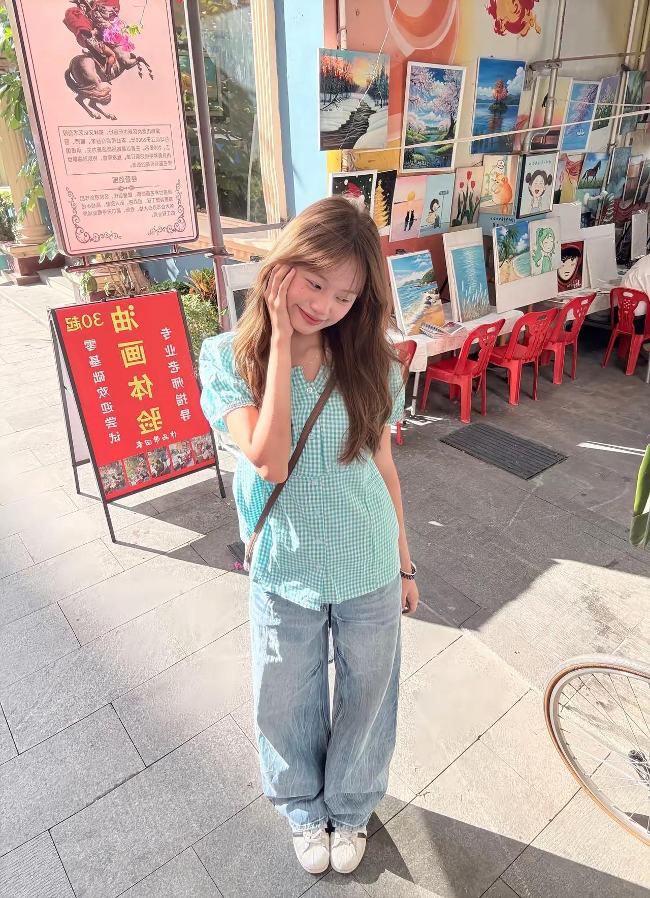 看不见你的笑让我怎么睡得着。韩系穿搭 夏季穿搭 少女感夏日ootd