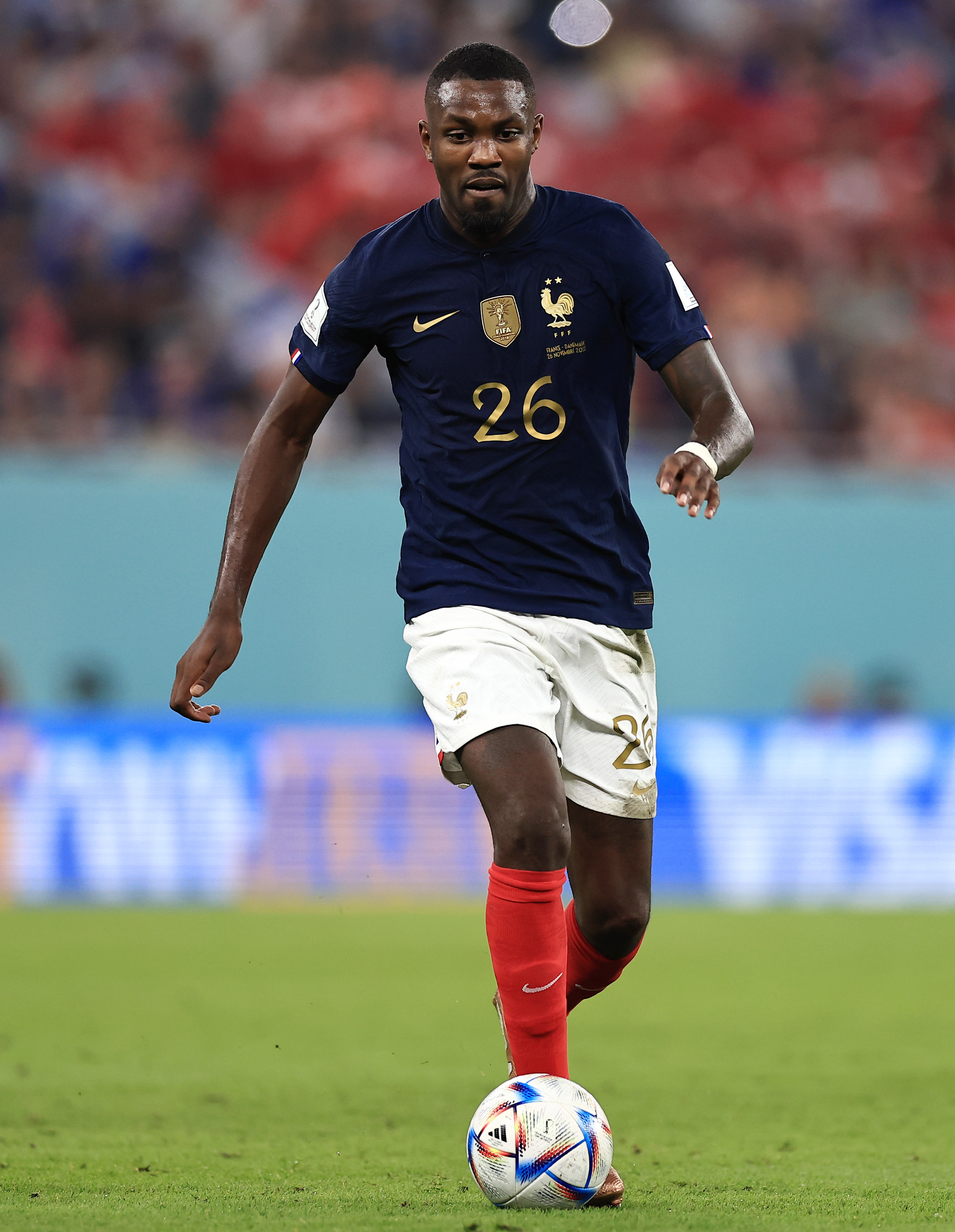世界杯 26号，图拉姆，2022世界杯小组赛，法国vs丹麦。 