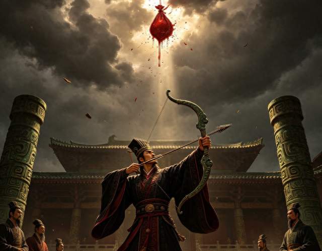 敢拿皮囊射天神的商王武乙，最后真的遭天打雷劈了吗？