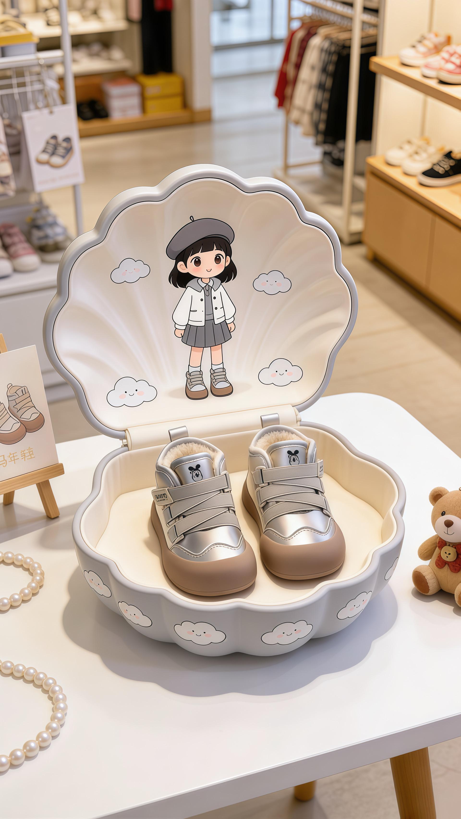 巴布豆加绒雪地靴