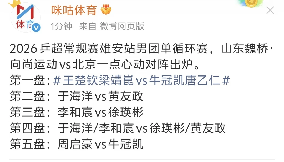 7.30魏桥晚场出场阵容 楚钦加油魏桥加油