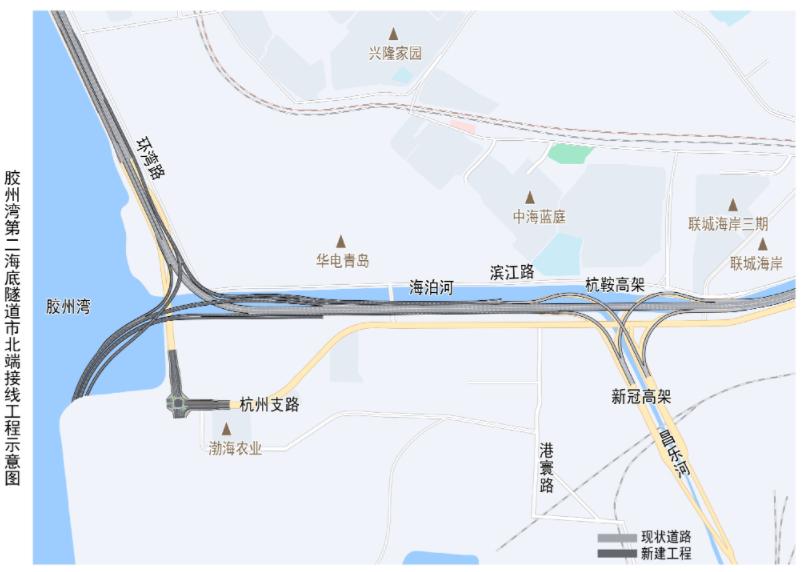 青岛1.06公里接线工程解跨湾堵点

昨天刚公示的胶州湾第二海底隧道市北端接线工