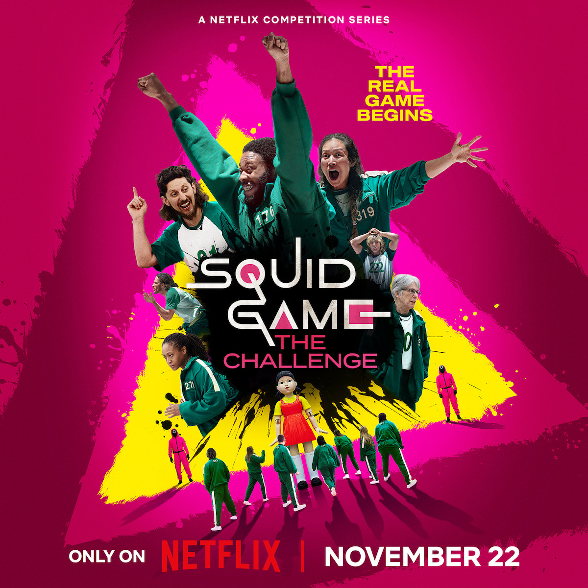 Netflix《鱿鱼游戏：真人挑战赛》主海报公布，11 月 22 日首播