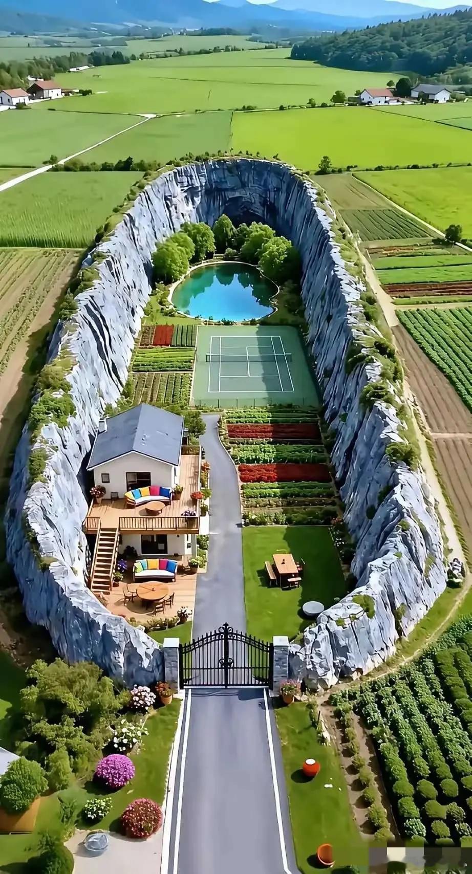 想要这么个院子，吃糠咽菜都行。 