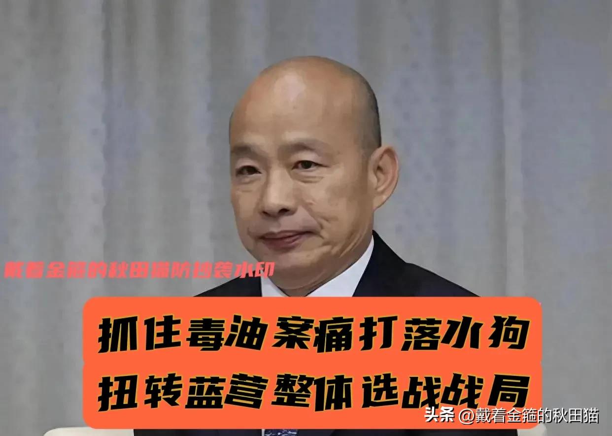 机不可失！
韩国瑜应痛打落水狗，绝不能让毒油风波被台风淡化，借机毒油案把整个绿营