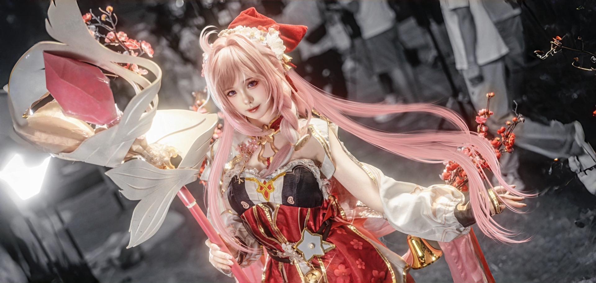 爱莉希雅春好桃夭cos.