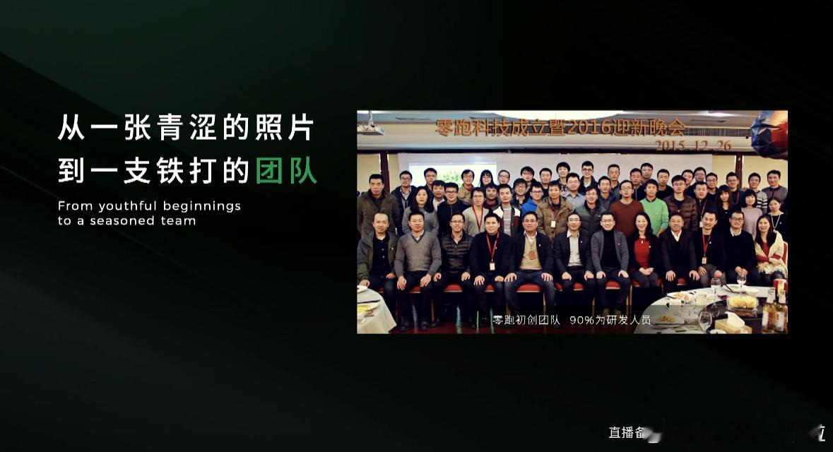 零跑汽车的初创团队，90% 为研发人员，而且十年时间三电负责人没变过。零跑汽车十