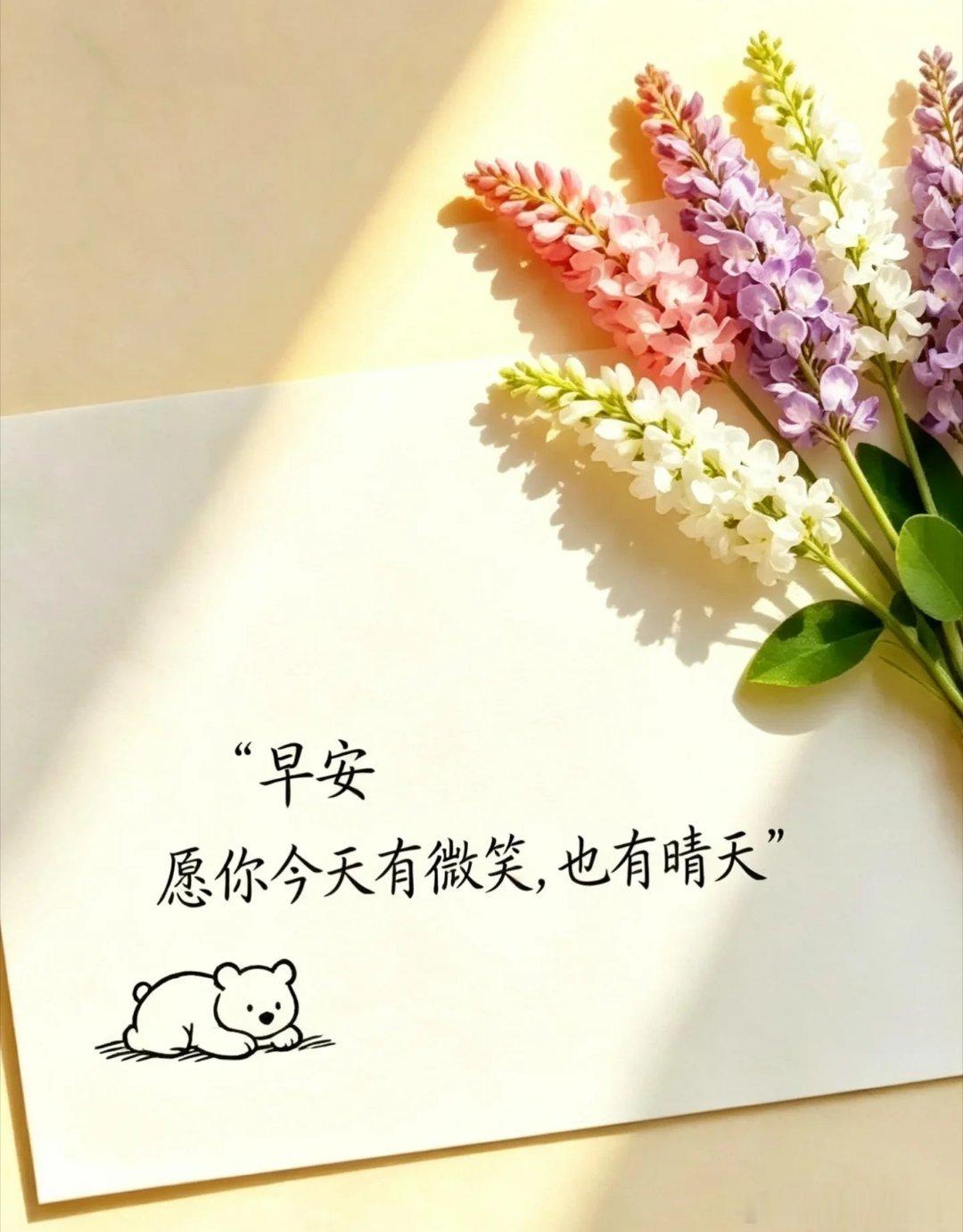生活或许微苦但你可以成为那一点甜保持嘴角上扬好运正在奔赴而来早安！ ​​​