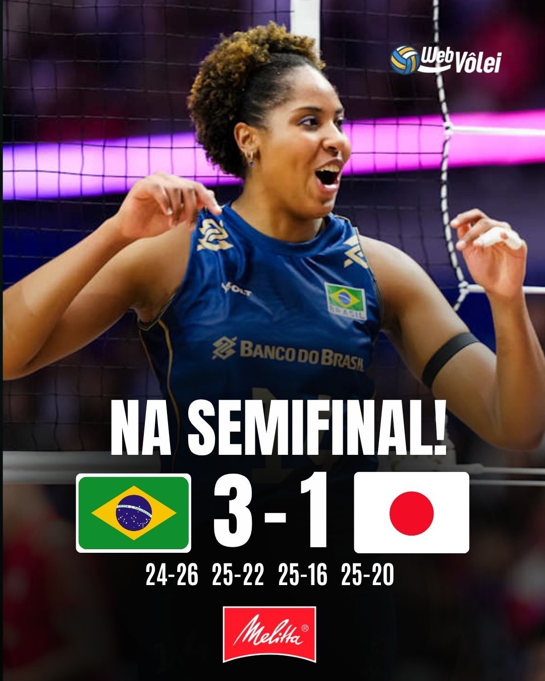 巴西🇧🇷3比1力克日本，第四局局末日本崩盘了。安娜砍下全场最高的30分，贝格