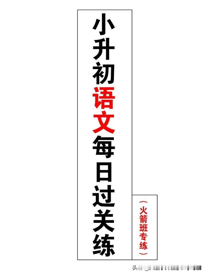 学校老师发的六下小升初语文每日一练