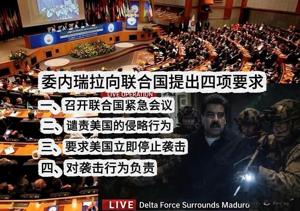 1月3号深夜，委内瑞拉向联合国安理会提交了书面材料，主要提出了四项核心诉求。
一