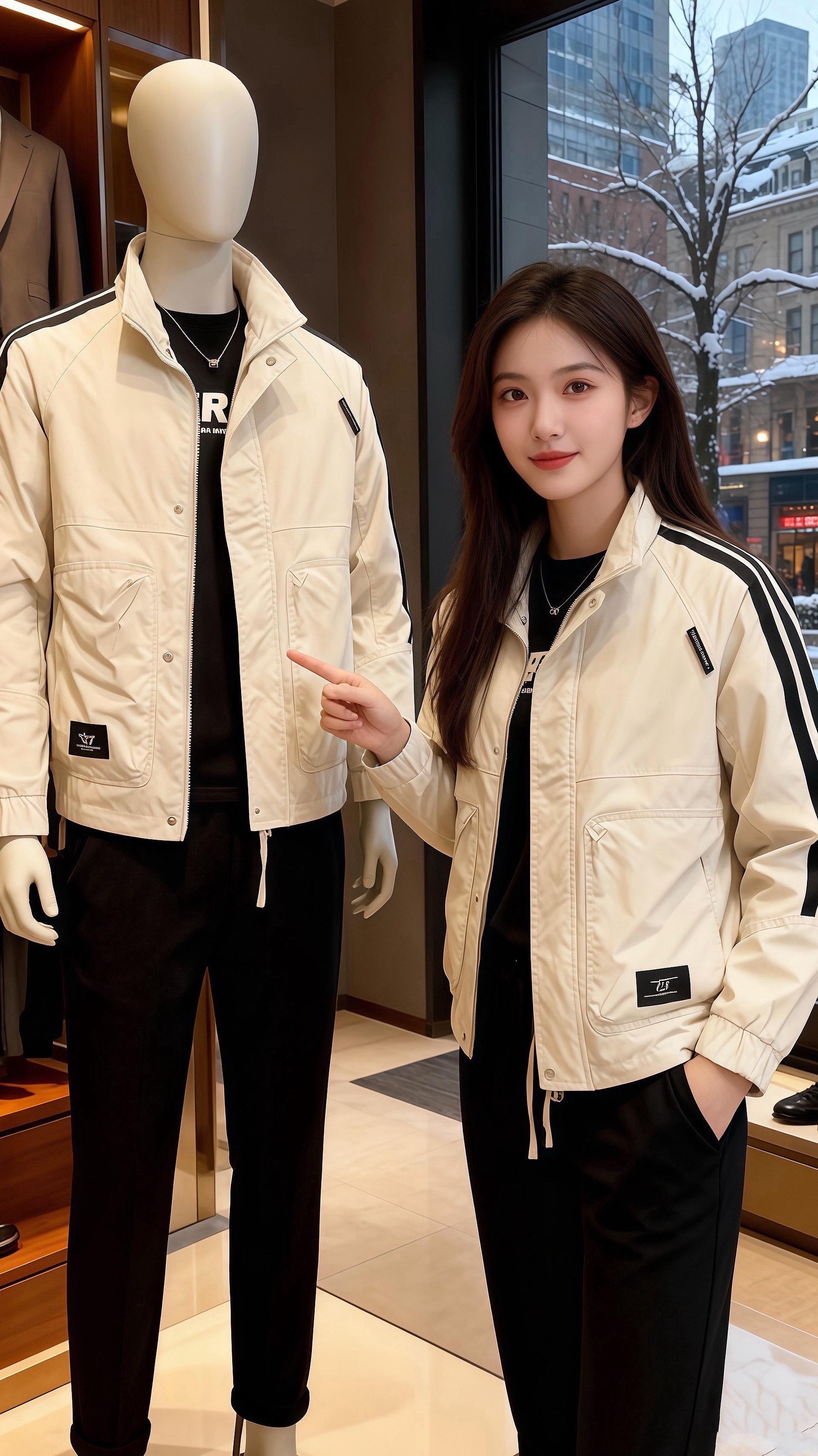 《雨窗撞色》  他推门时，雨雾裹着桂香钻进来。  她正翻杂志，黑夹克肩...