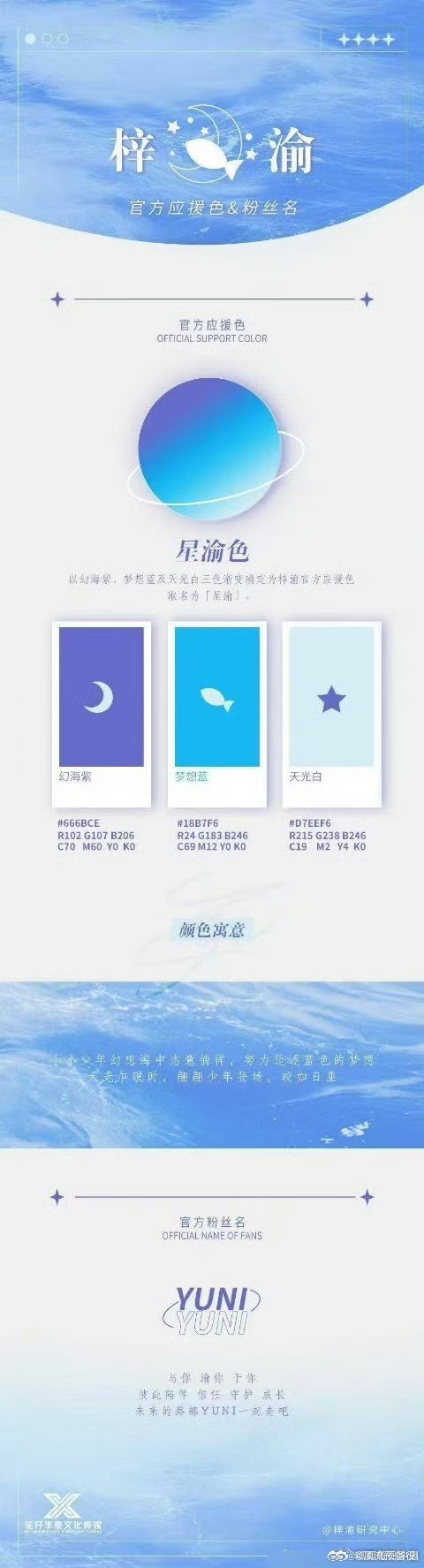 田栩宁的粉丝名和应援色确定了，柠檬水和金星色 ​​​