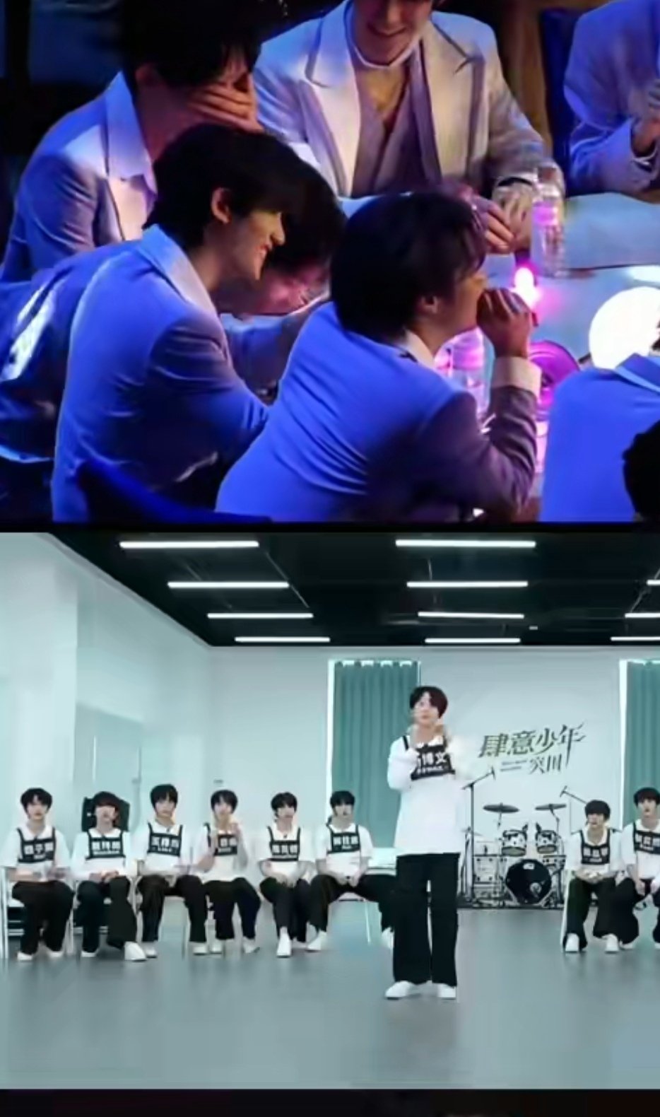 张真源贺峻霖魔童来的杨博文打开手机天塌了请时代少年团像请了观众群演贺峻霖舞台上卡