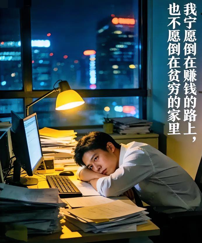 人要遵严，人格有志！

我宁愿倒在赚钱的路上，也不愿倒在贫穷的家里。真的，没钱的