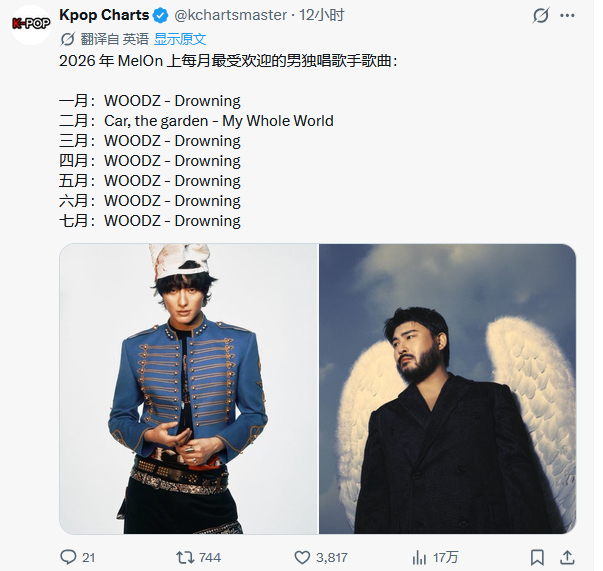 2026年MelOn每月最受欢迎的男独唱歌手歌曲，抖抖抖！ 
