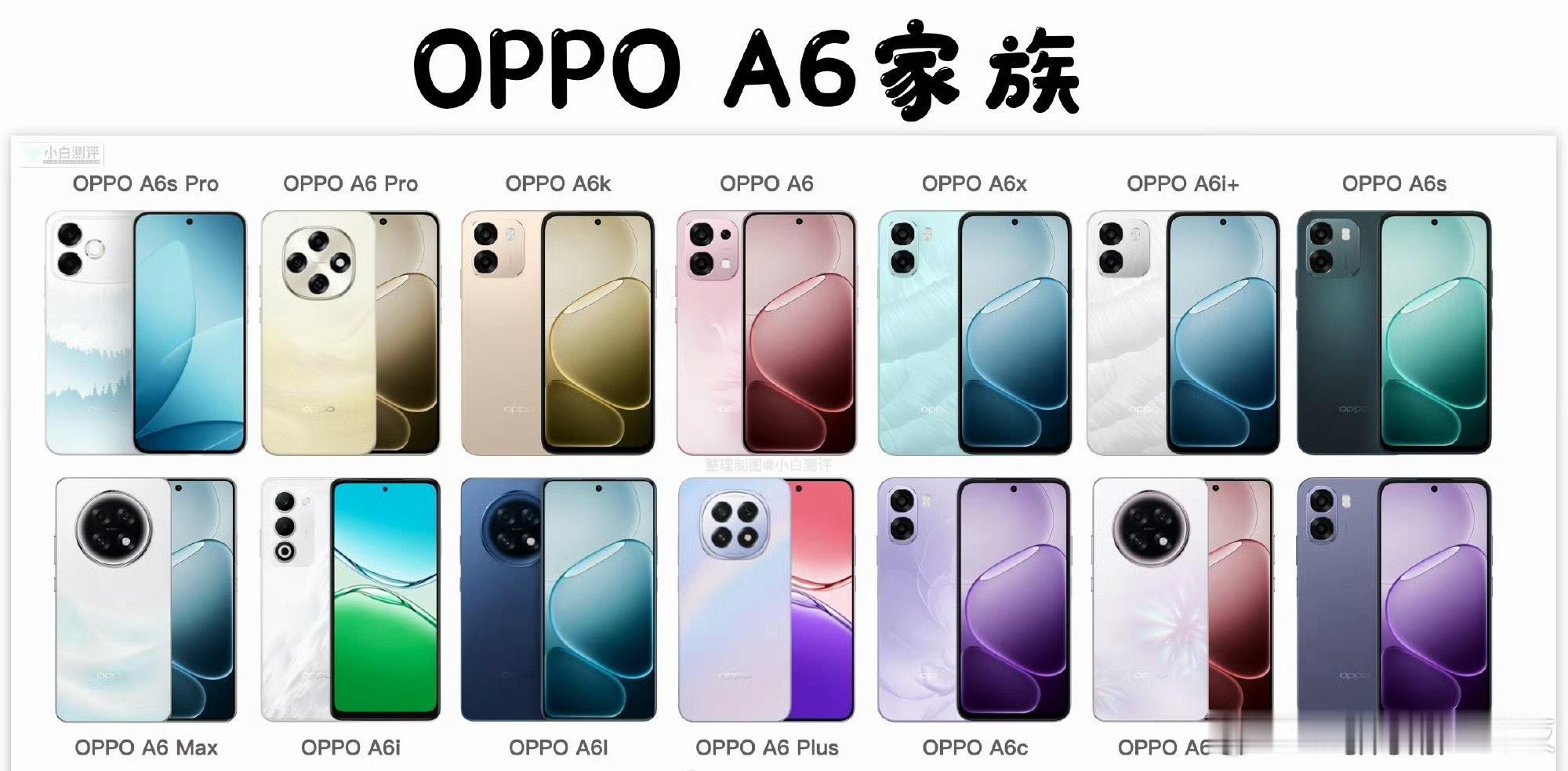整理下OPPO A6大家族的成员⬇️ 