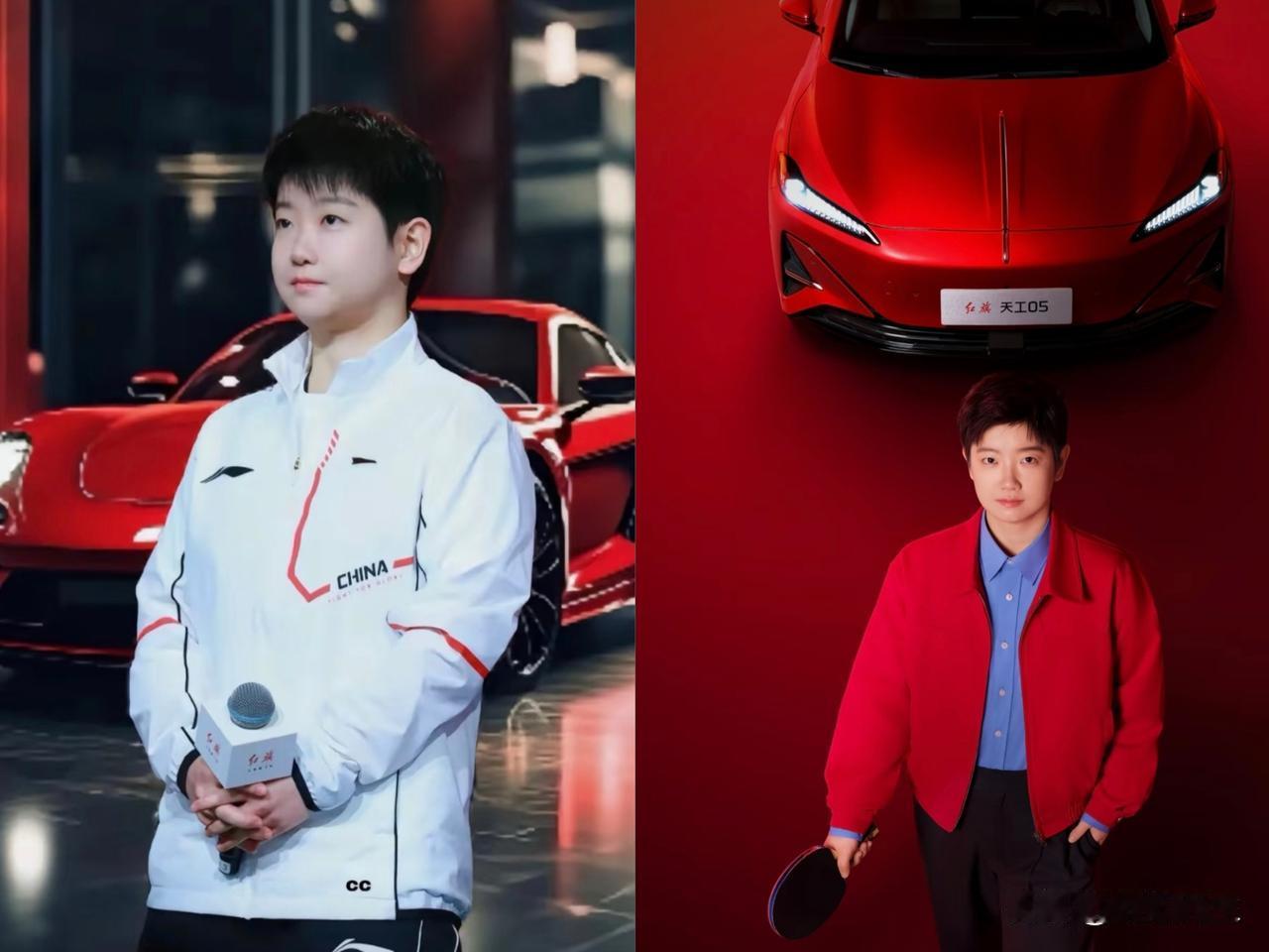 太让人意外，
孙颖莎改行啦，
不当运动员，去当司机了！

看惯了孙颖莎拿球拍的大