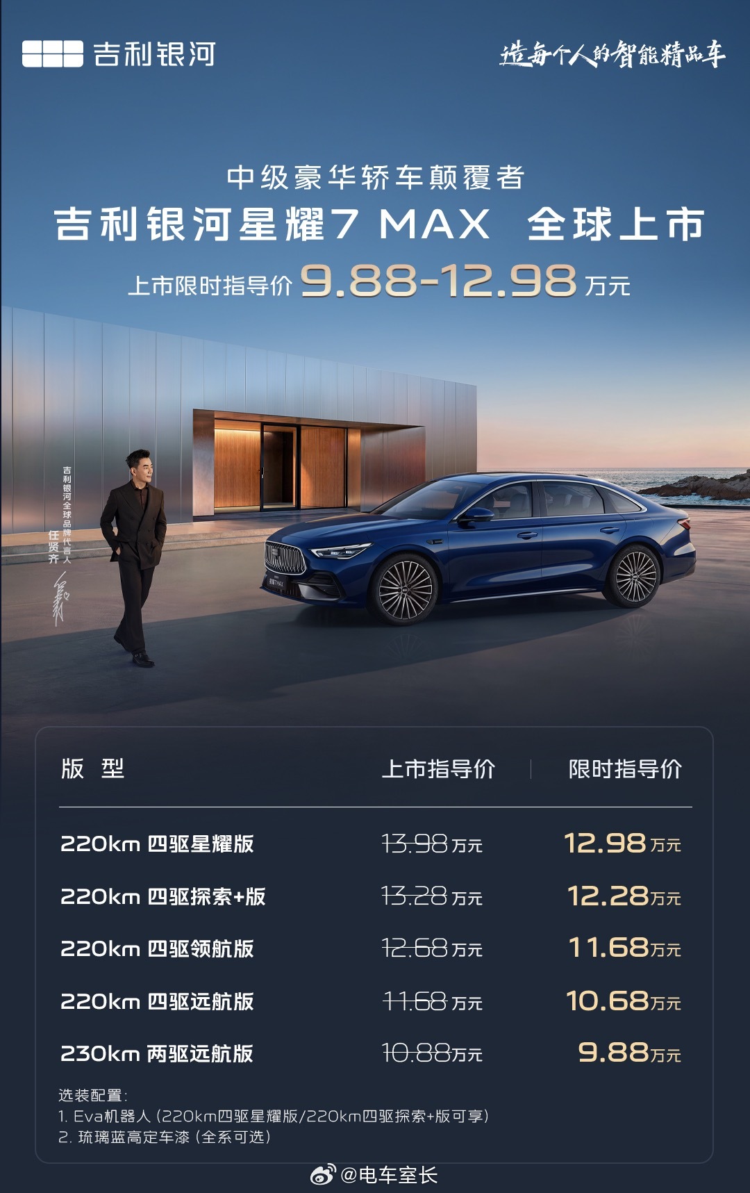 星耀7 Max来了，9.88-12.98万，限时起售价竟然还是做到了10万以内。