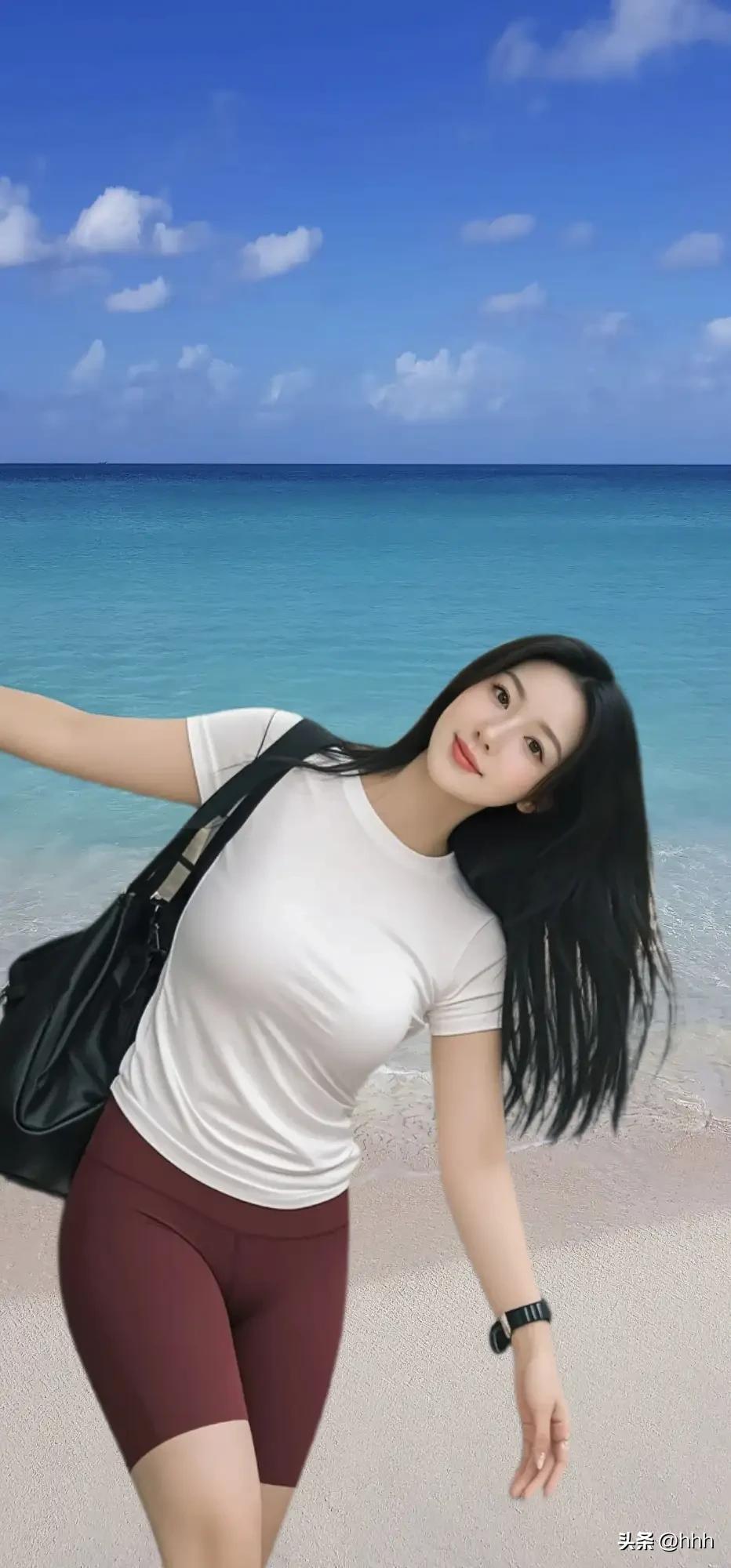 分享我这周有趣的事：闲来无事，春光明媚，来海边走一步，放松一下心情。