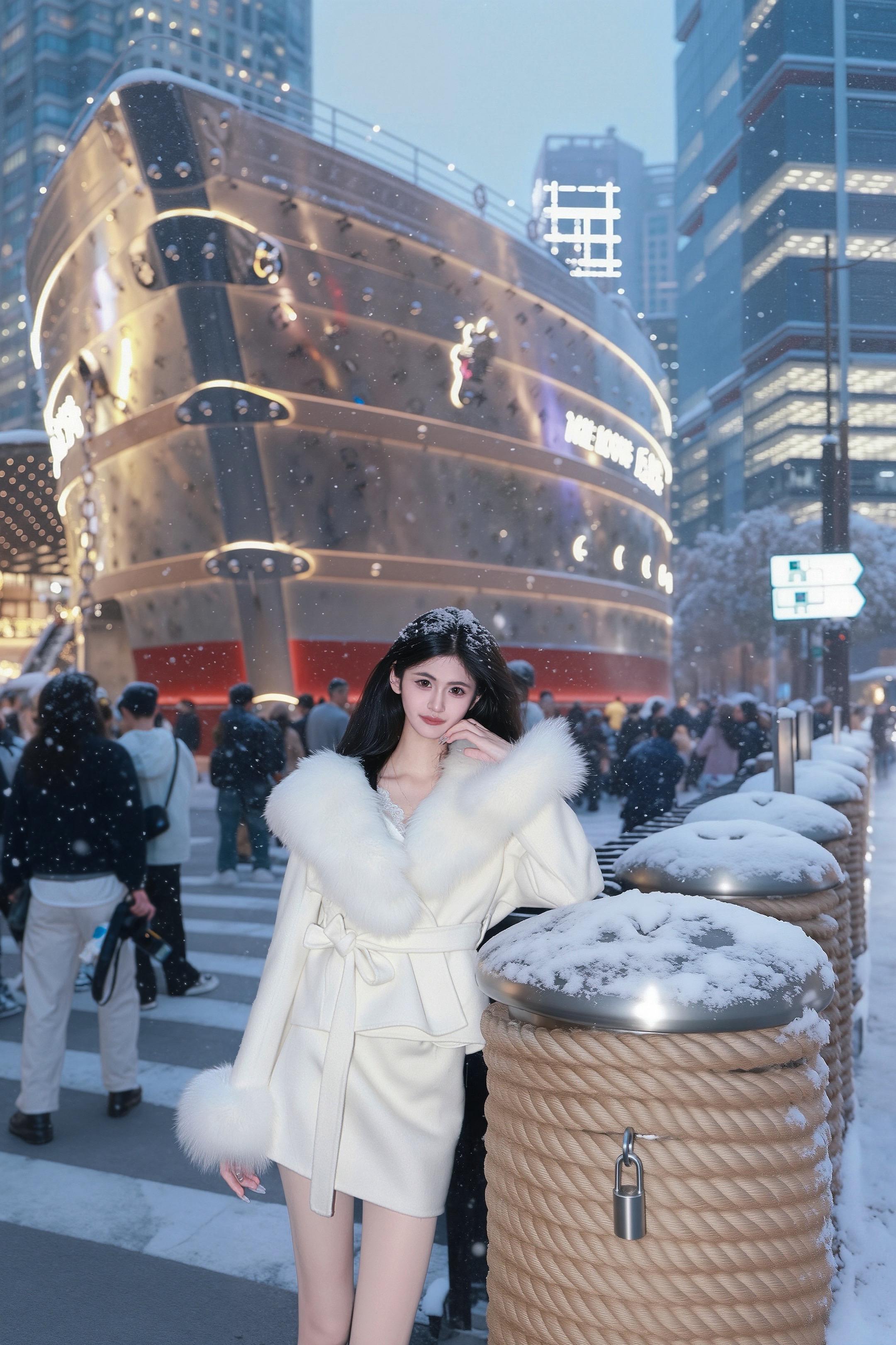 上海下雪了。Lv巨轮撞上冰山
