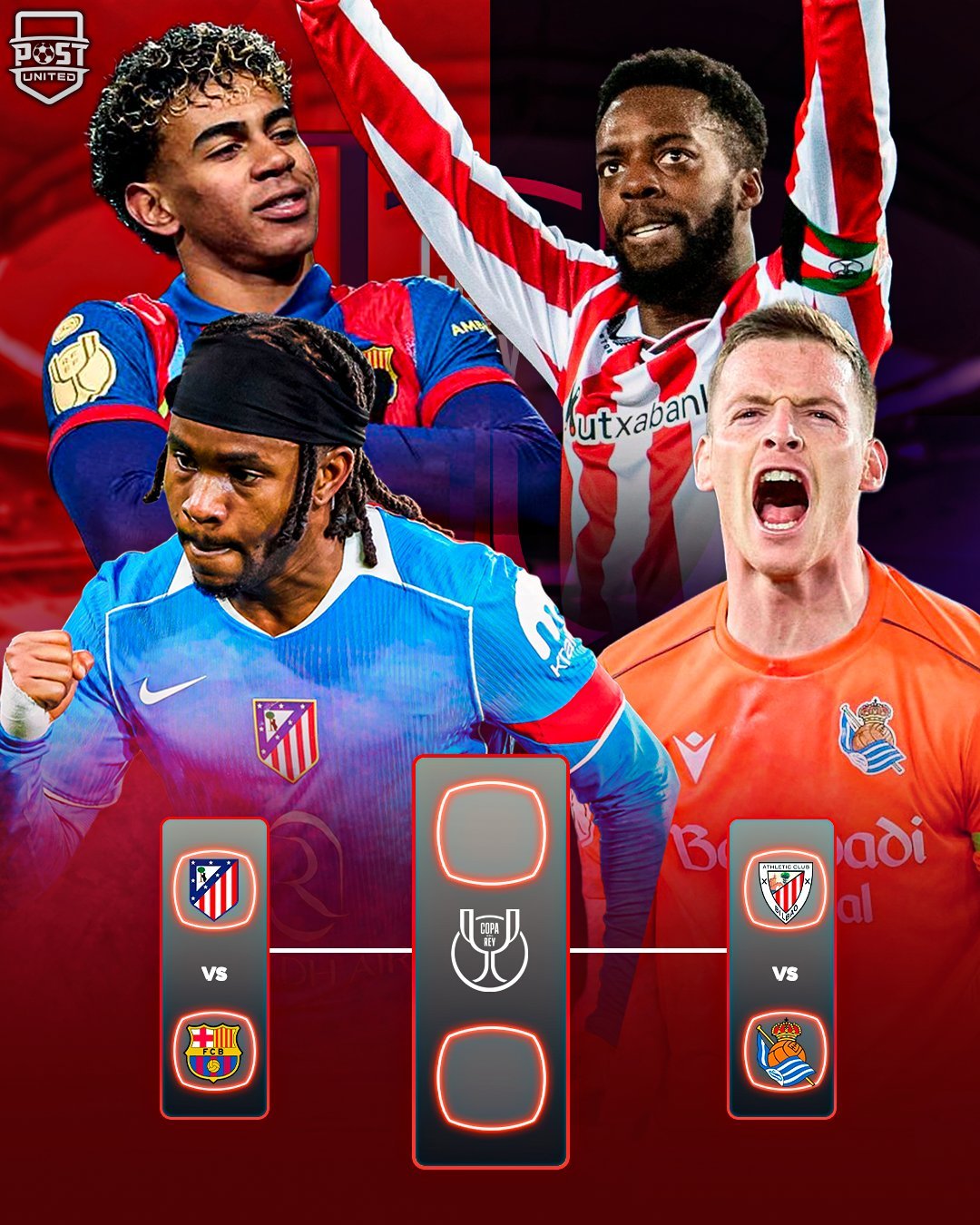 国王杯半决赛对阵时间，首回合2月10号-12号，客战马竞，佩德里因伤缺席，次回合