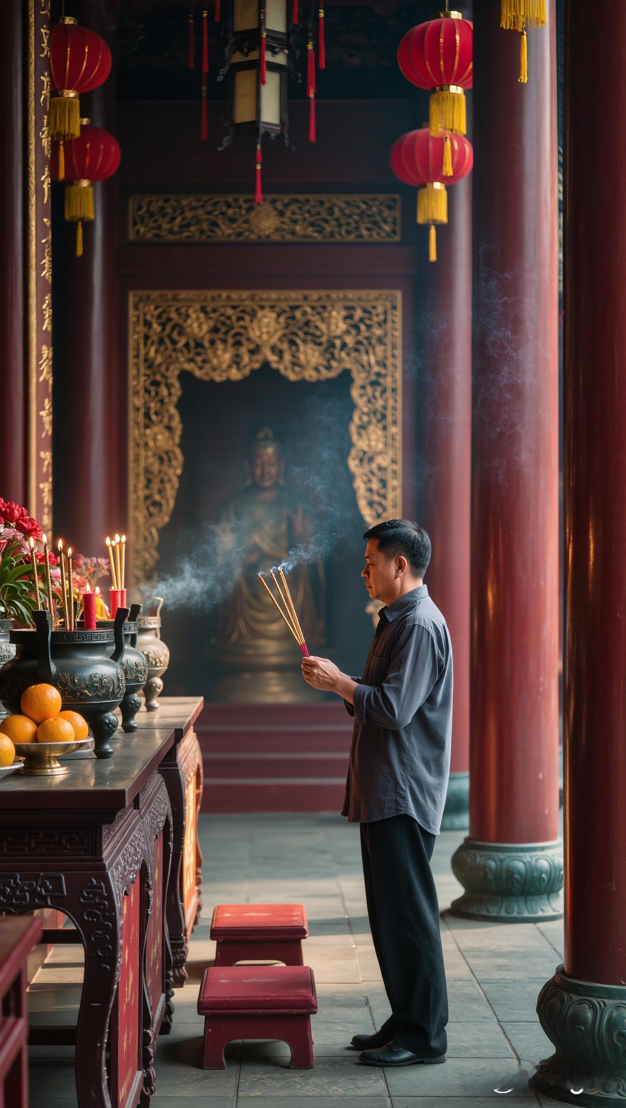 有党员进庙烧香被举报了。
在我国，信仰自由，但不包括党员。党员不能搞封建迷信活动