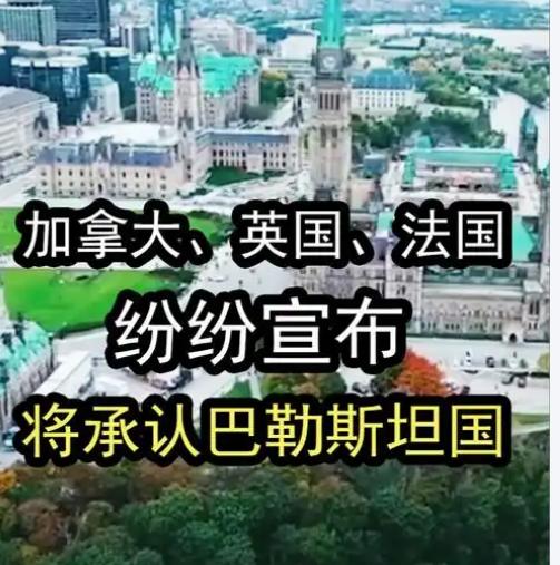 重磅！澳加英承认巴勒斯坦国，中东局势迎来新变数？
 
这不是简单的外交声明，也不