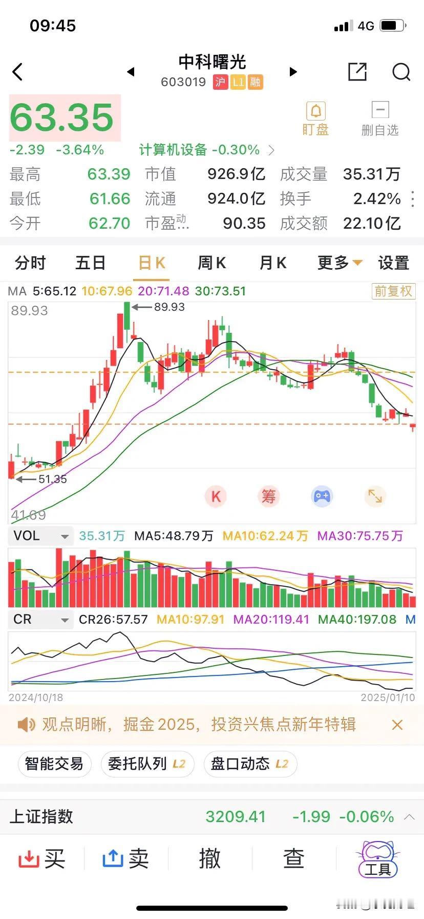 中科曙光控股股东中科源推出2%的股权减持计划，且3个月内减持完成，导致中科曙光大