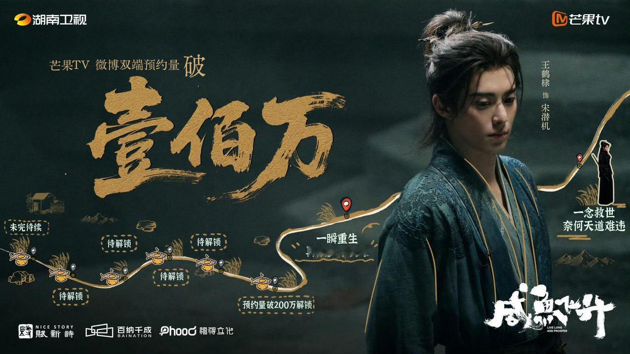 《咸鱼飞升》预约满一百万！

王鹤棣 

咸鱼飞升 | 王鹤棣宋潜机 | 王鹤棣