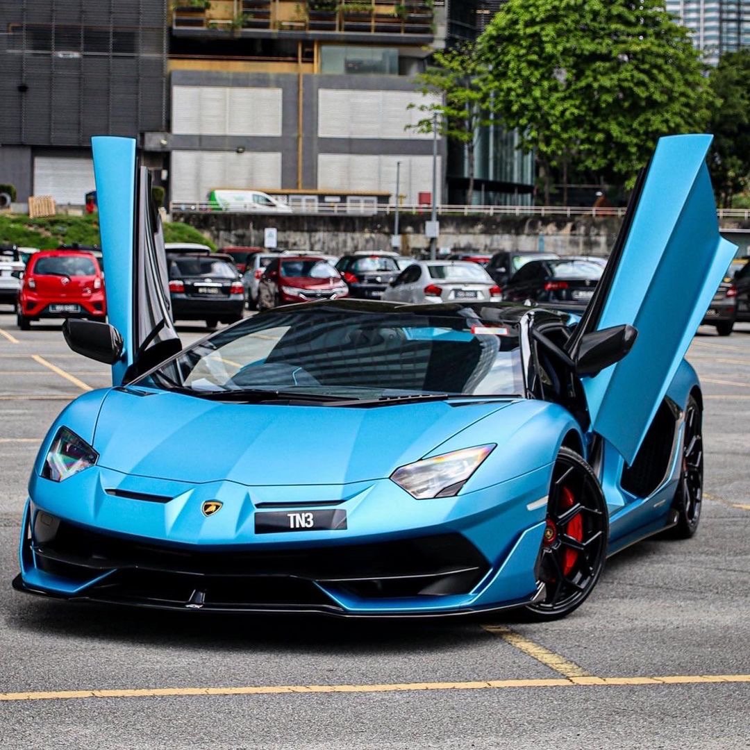 The Lamborghini Aventador SVJ roadster.#