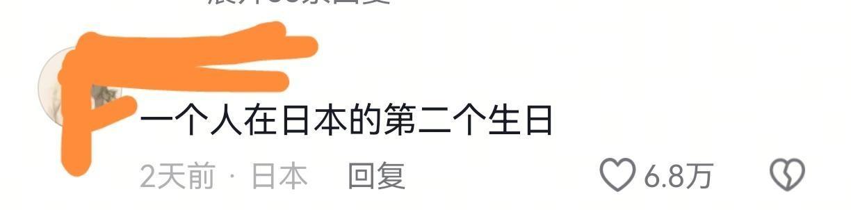 【dy】评论区一个人在xx（日/本 美/国）过的第一个生日