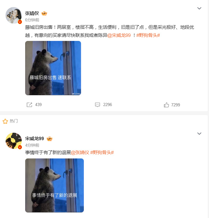 宋威龙张婧仪有了新的退展宋威龙张婧仪剧宣表情包《野狗骨头》宋威龙张婧仪有了新的退