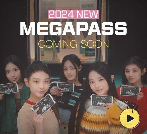 MEGAPASS代言人变化前代言人：NewJeans 现代言人：ILLIT ​​