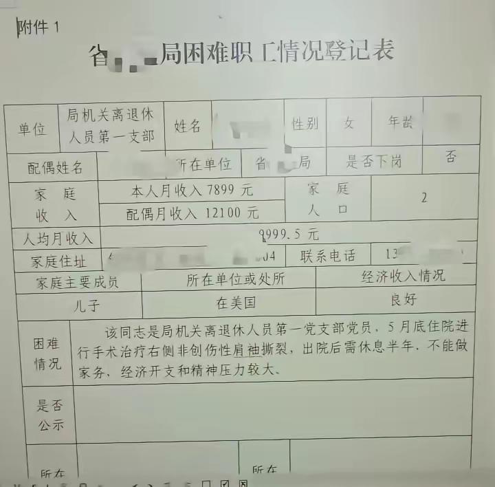 安徽省药监局一退休职工，夫妻二人月收入接近2万元，却被单位列为困难职工。事情曝光